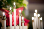 Candles light the Chapel at Christmas